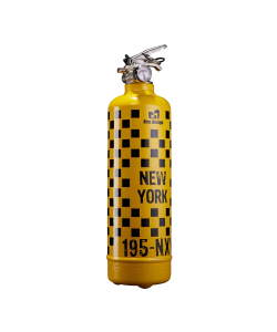 Extincteur design Rallye NY jaune-noir