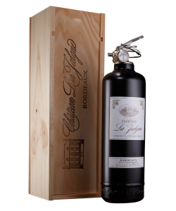 French Wine with its wood box 