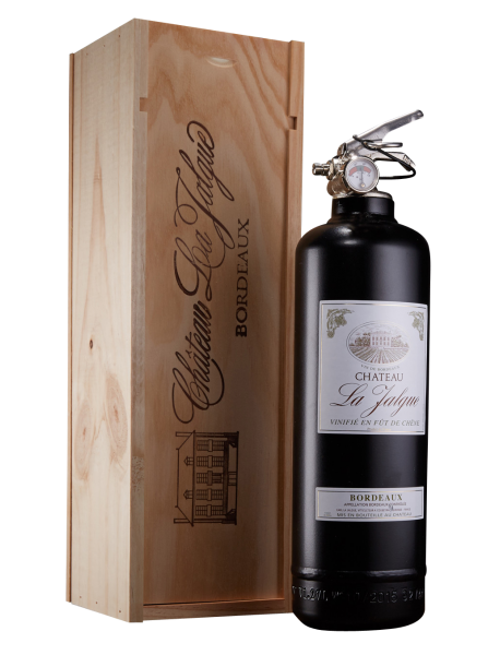 coffret grand vin de Bordeaux extincteur noir