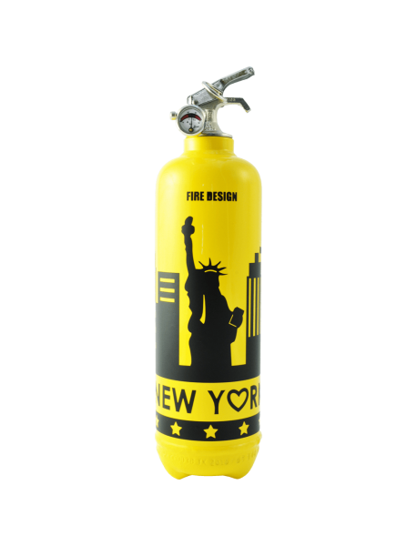 Fire extinguisher design States yellow black