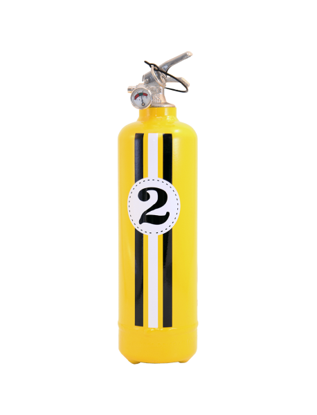 Fire extinguisher design auto E2R Fangio yellow