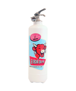 Fire extinguisher design La Vache qui rit retro white