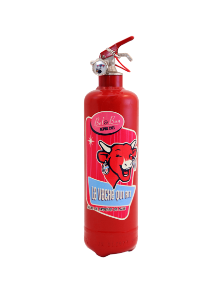 Fire extinguisher design Laughing Cow retro red