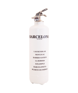 Fire extinguisher design City Barcelone white