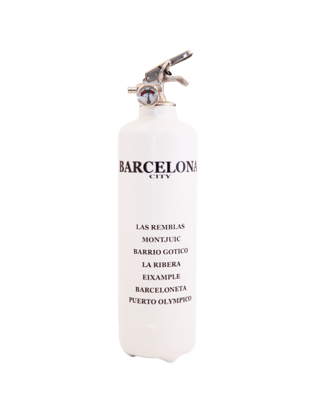Extincteur design City Barcelona blanc