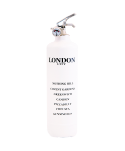 Fire extinguisher design City London white