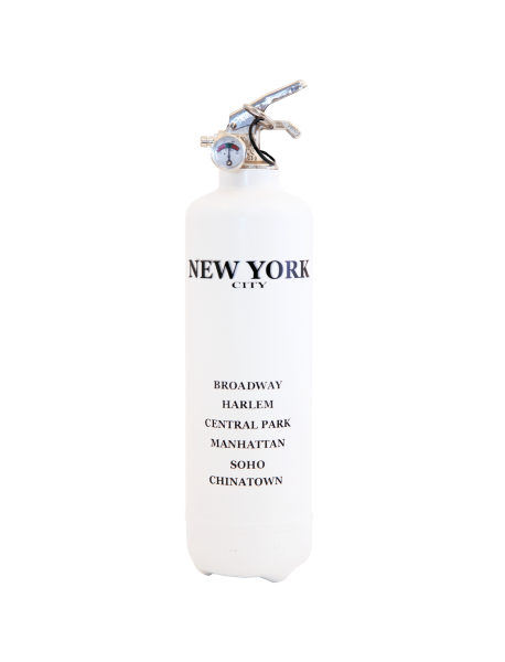 fire extinguisher design city new York white