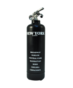 Fire extinguisher design City New York black