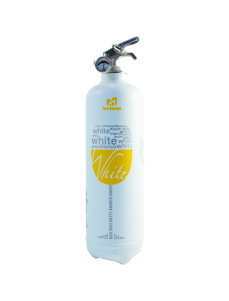 Fire extinguisher design White Wine white