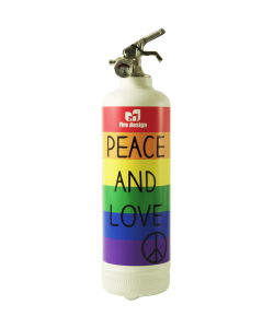 Extincteur design Peace & Love blanc