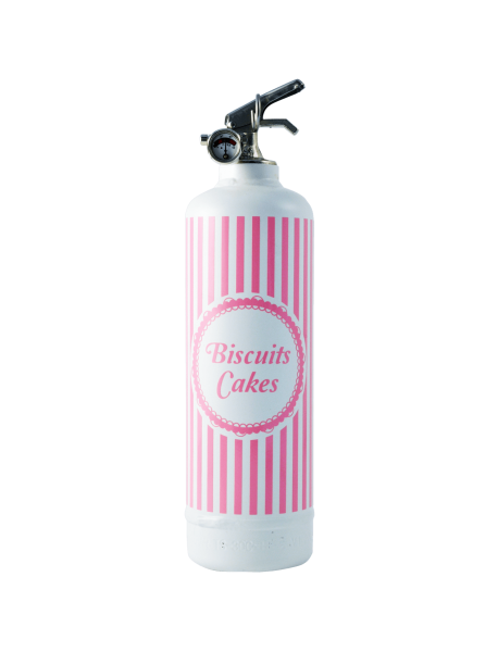 Extincteur design maison Biscuits cakes blanc