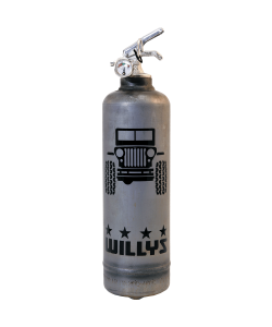 Fire extinguisher design Willys Jeep raw vintage