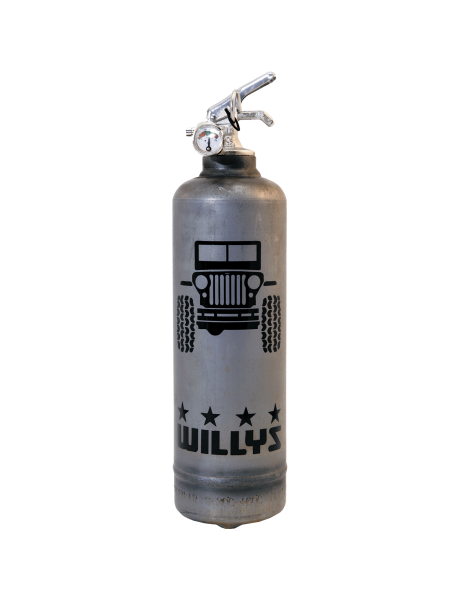 Fire extinguisher design Willys Jeep raw vintage