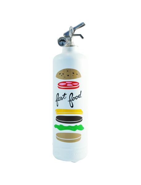 Fire extinguisher design AKLH Fast Food white