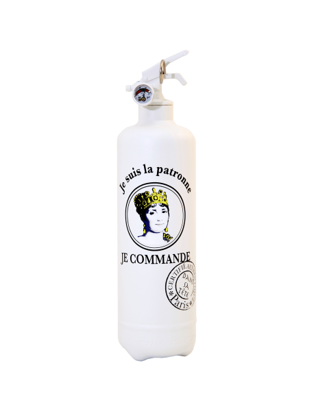 Extincteur design DST Patronne blanc