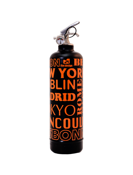 Fire extinguisher design City black orange