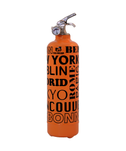 Fire extinguisher design City orange black