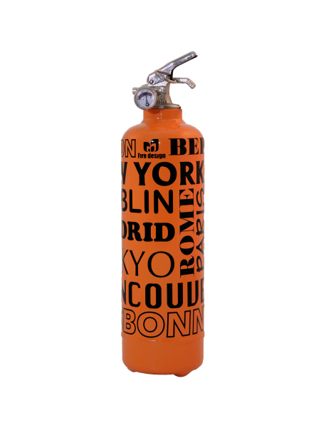 Fire extinguisher design City orange black