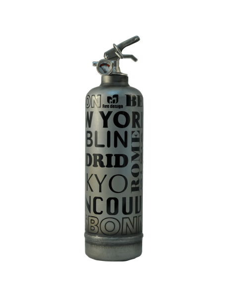 Extincteur Fire design City brut noir