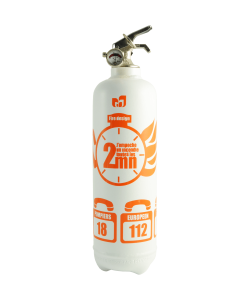 Extincteur design chrono blanc