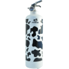 Estintore design Cow bianco nero