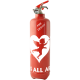 extincteur design Cupidon rouge blanc