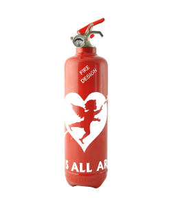 extincteur design Cupidon rouge blanc