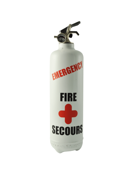 Fire extinguisher design emergency white