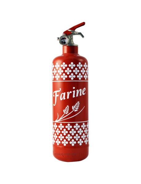 extincteur design Farine rouge