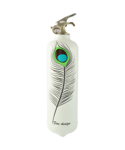 Fire extinguisher design Peacock white