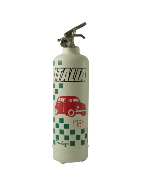 Extincteur déco Italia car blanc