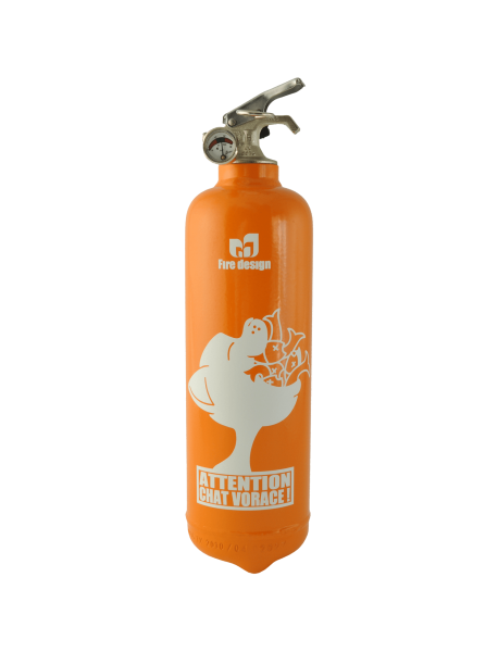 estintore design Chat Vorace orange