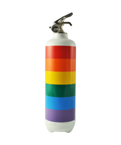 Fire extinguisher design Rainbow white