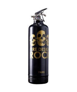 extincteur design Rock noir or