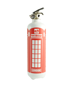 Estintore design London bianco rosso