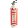 Estintore design London bianco rosso