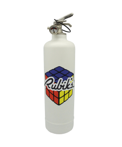 Fire extinguisher design Logo Rubiks white
