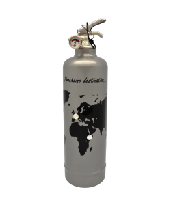Extincteur design Prochaine destination gris
