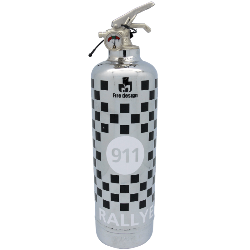 Car fire extinguisher 911 Rallye chrome black