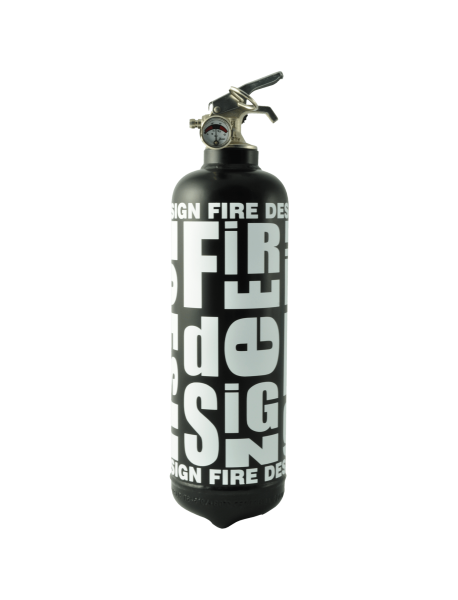 Extincteur Fire design noir blanc