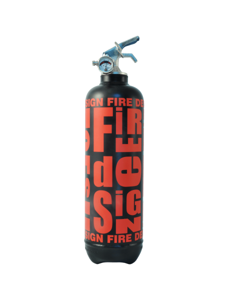 Extincteur Fire design noir rouge