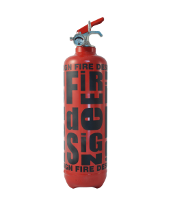 Extinguisher Fire design red black