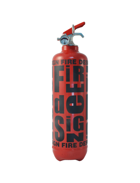 Extinguisher Fire design red black
