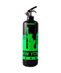 Fire extinguisher design States black flashy green