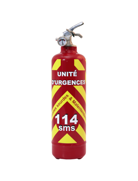 Fire extinguisher emergency 114 red