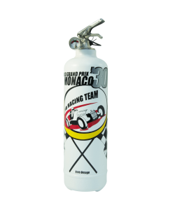 Car fire extinguisher Racing Team white