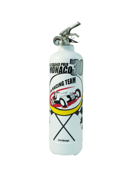 Car fire extinguisher Racing Team white