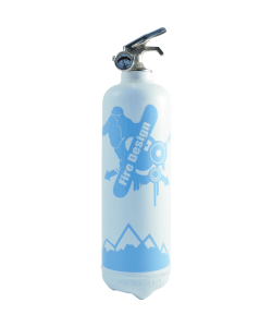 Estintore design Snowboard bianco
