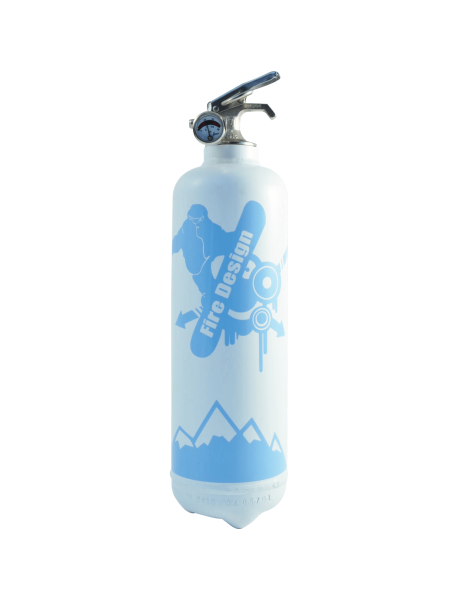 Estintore design Snowboard bianco