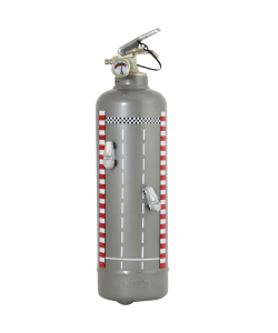 Extincteur design auto Race gris